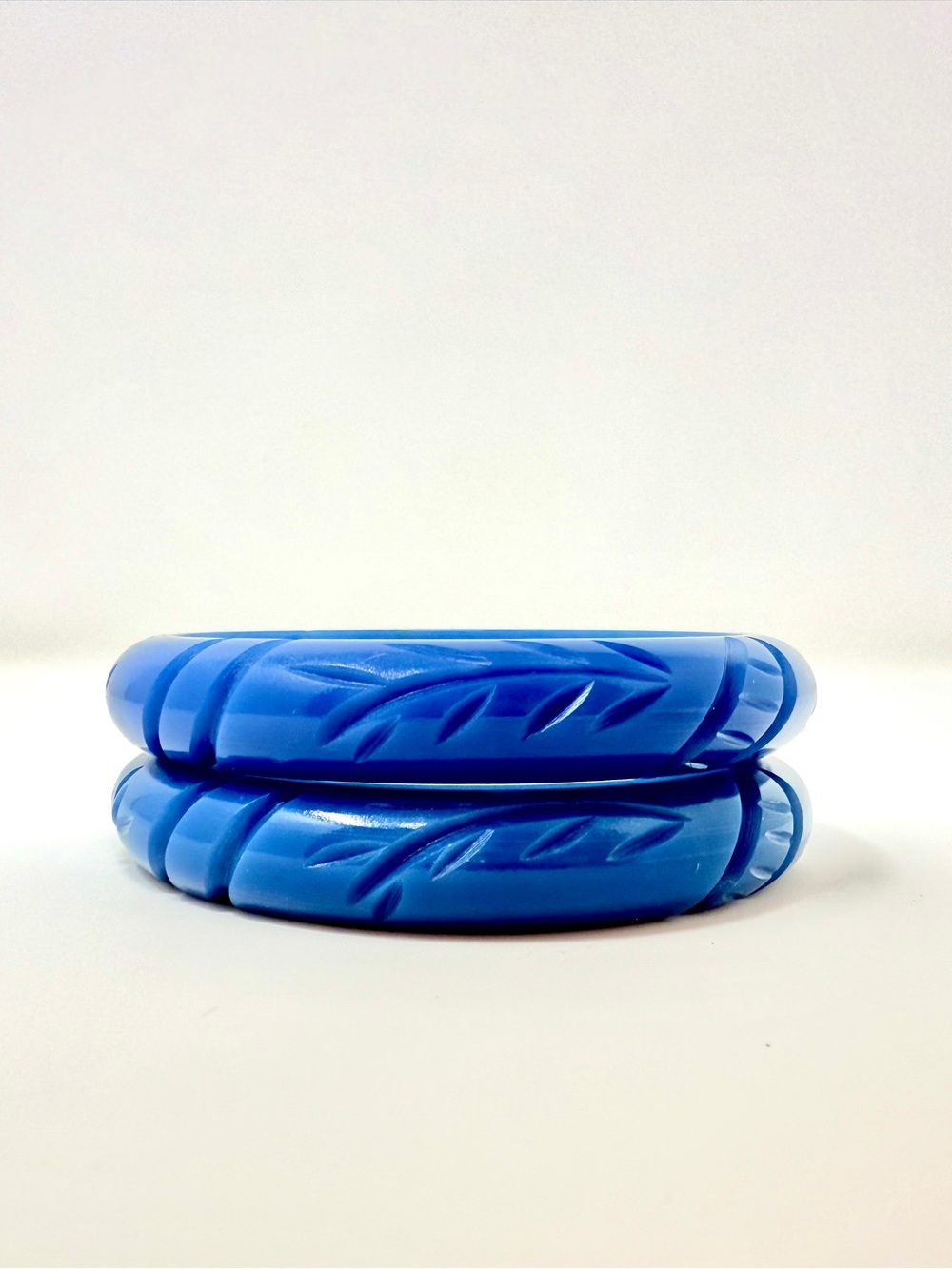 Blue Fakelite Bangle Bracelet